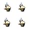 Service Caster 2 Inch Antique Brass Hooded 5/16 Inch Threaded Stem Ball Caster with Brake, 4PK SCC-TS01S20-POS-WA-SLB-516-4 - alternate 1